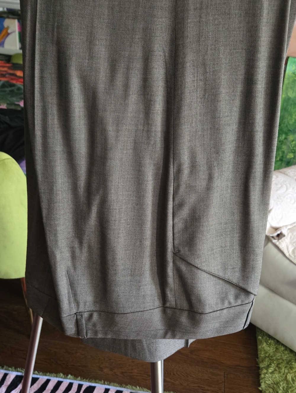 Men's Gray /greenDress Pants - Classic Tailored Style